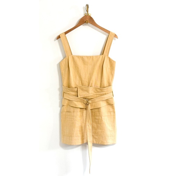 NWOT ALEXIS Mini Denim Sleeveless Eve Belted Dress - Picture 2 of 7